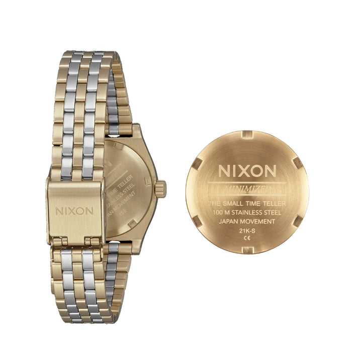 Nixon Small Time Teller Lt Gold Silver Vintage Gold
