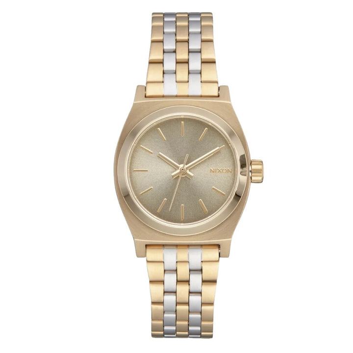 Nixon Small Time Teller Lt Gold Silver Vintage Gold