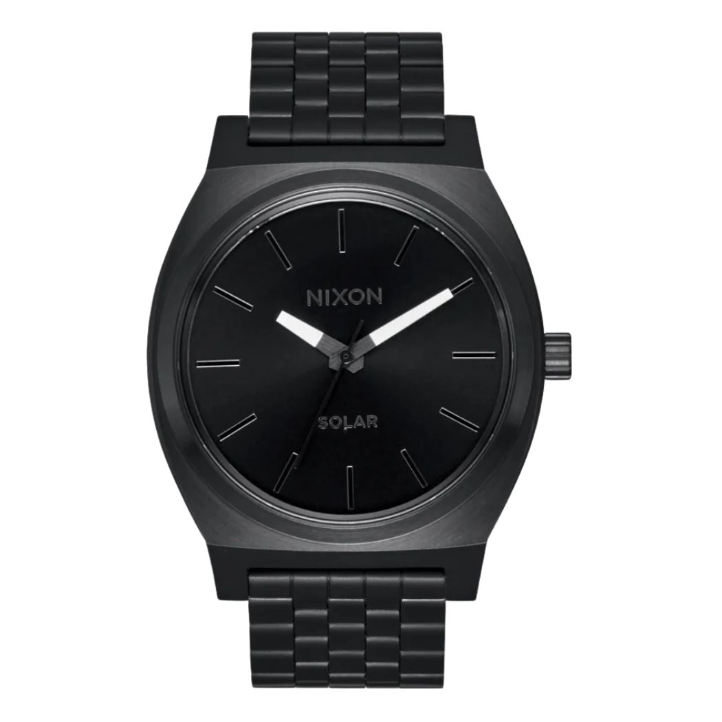 Nixon Time Teller Solar All Black White