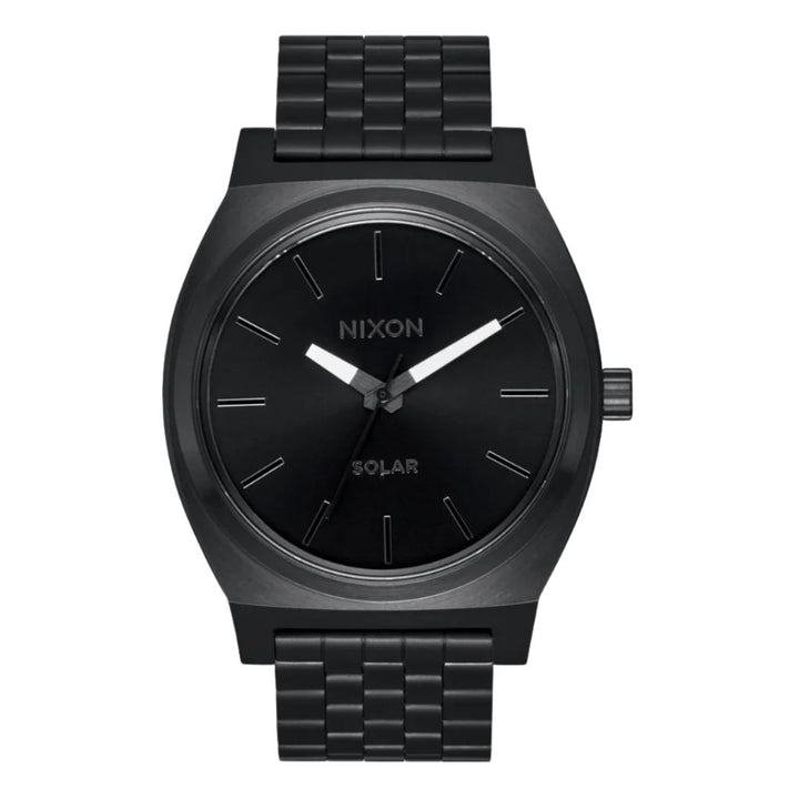 Nixon Time Teller Solar All Black White