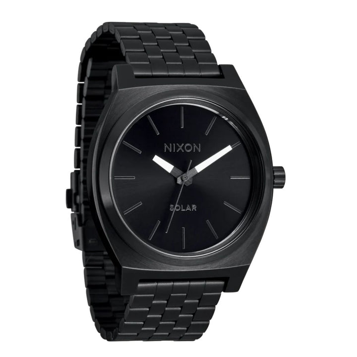 Nixon Time Teller Solar All Black White