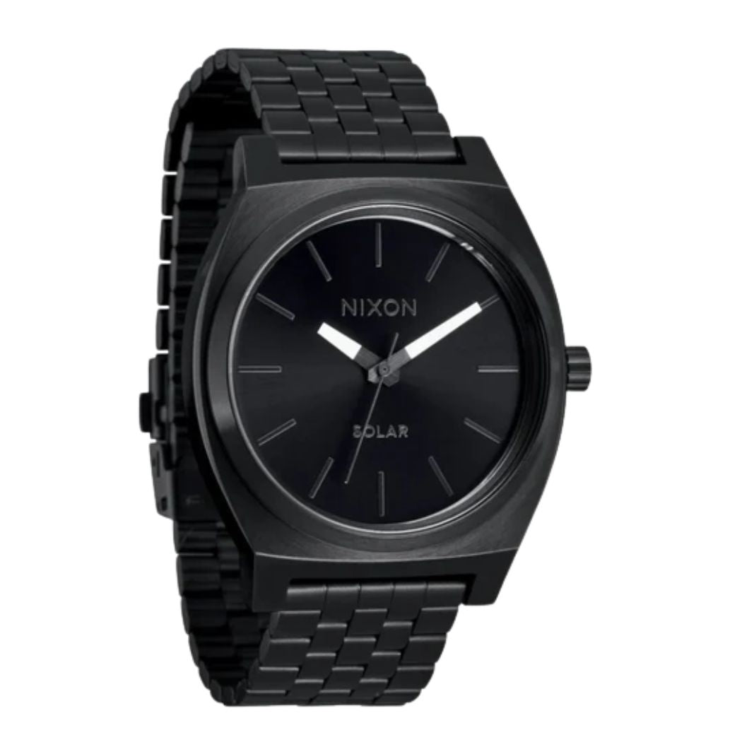 Nixon Time Teller Solar All Black White
