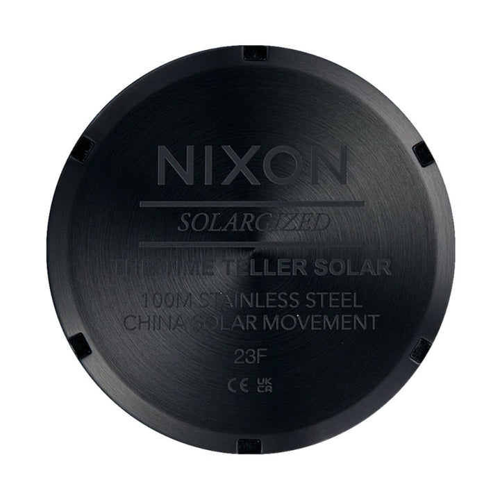 Nixon Time Teller Solar All Black White