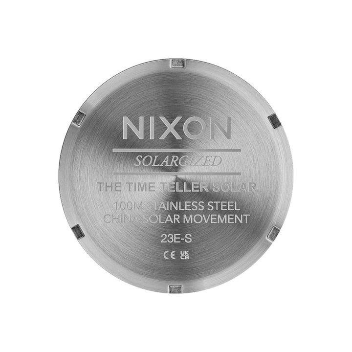 Nixon Time Teller Solar Silver Dusty Blue Sunray