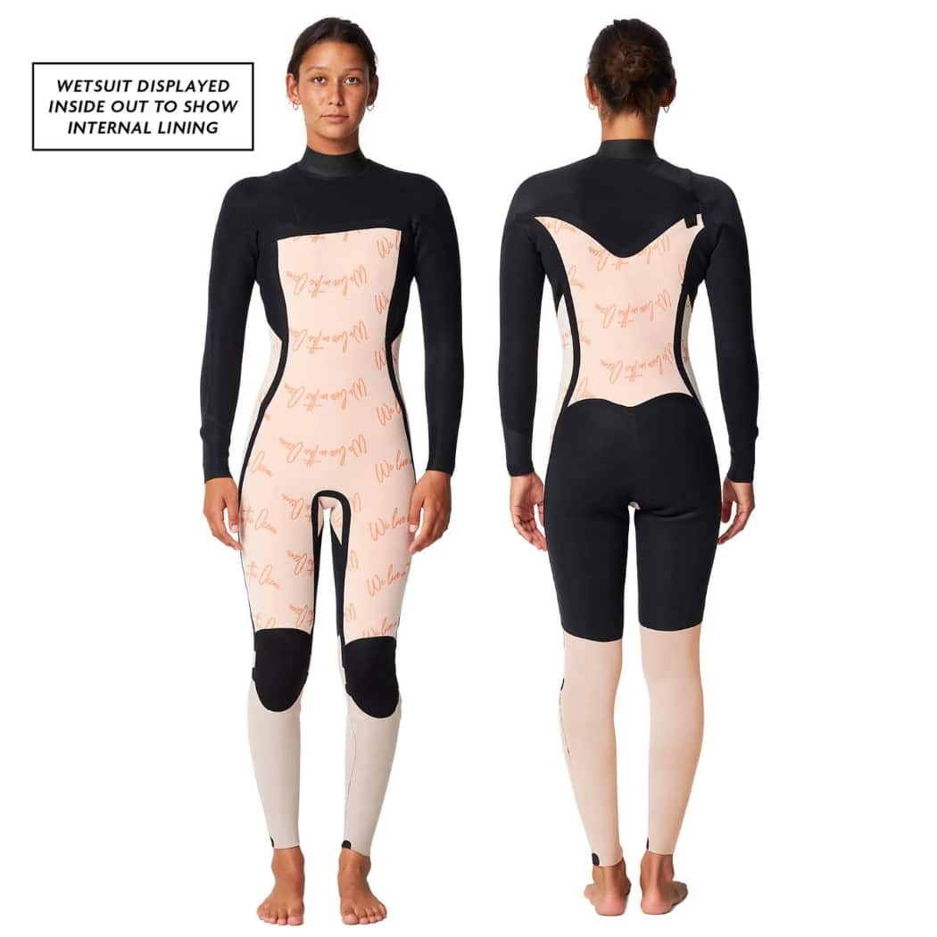 O'Neill Womens Bahia 3-2mm Steamer Chest Zip Wetsuit Bali Blue