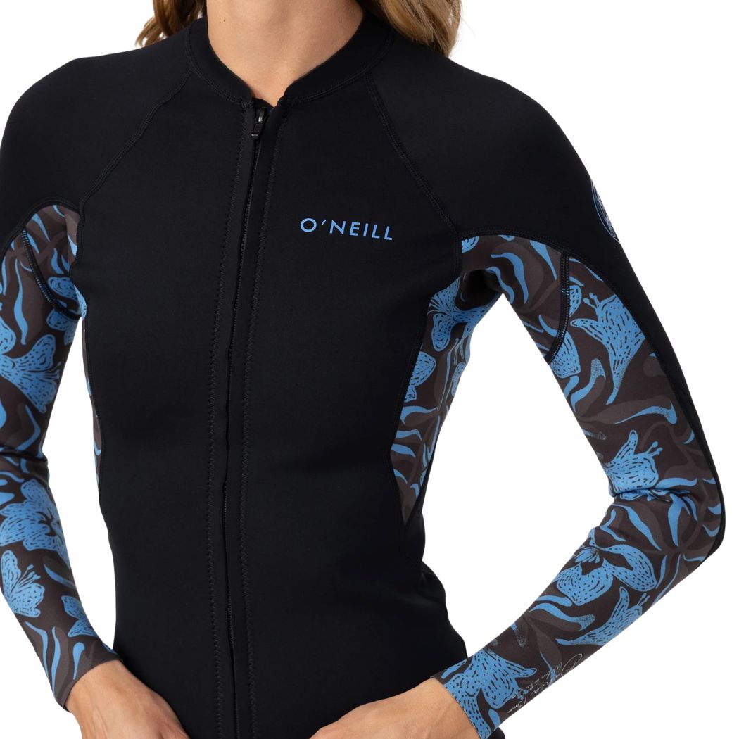 O'Neill Bahia Full Zip 1.5mm Jacket Seawater Floral