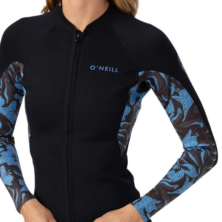 O'Neill Bahia Full Zip 1.5mm Jacket Seawater Floral