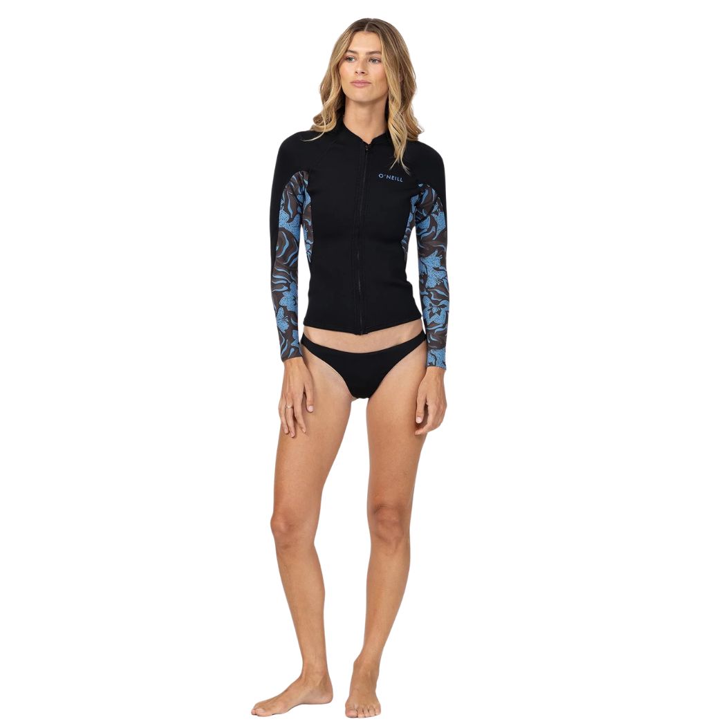 O'Neill Bahia Full Zip 1.5mm Jacket Seawater Floral