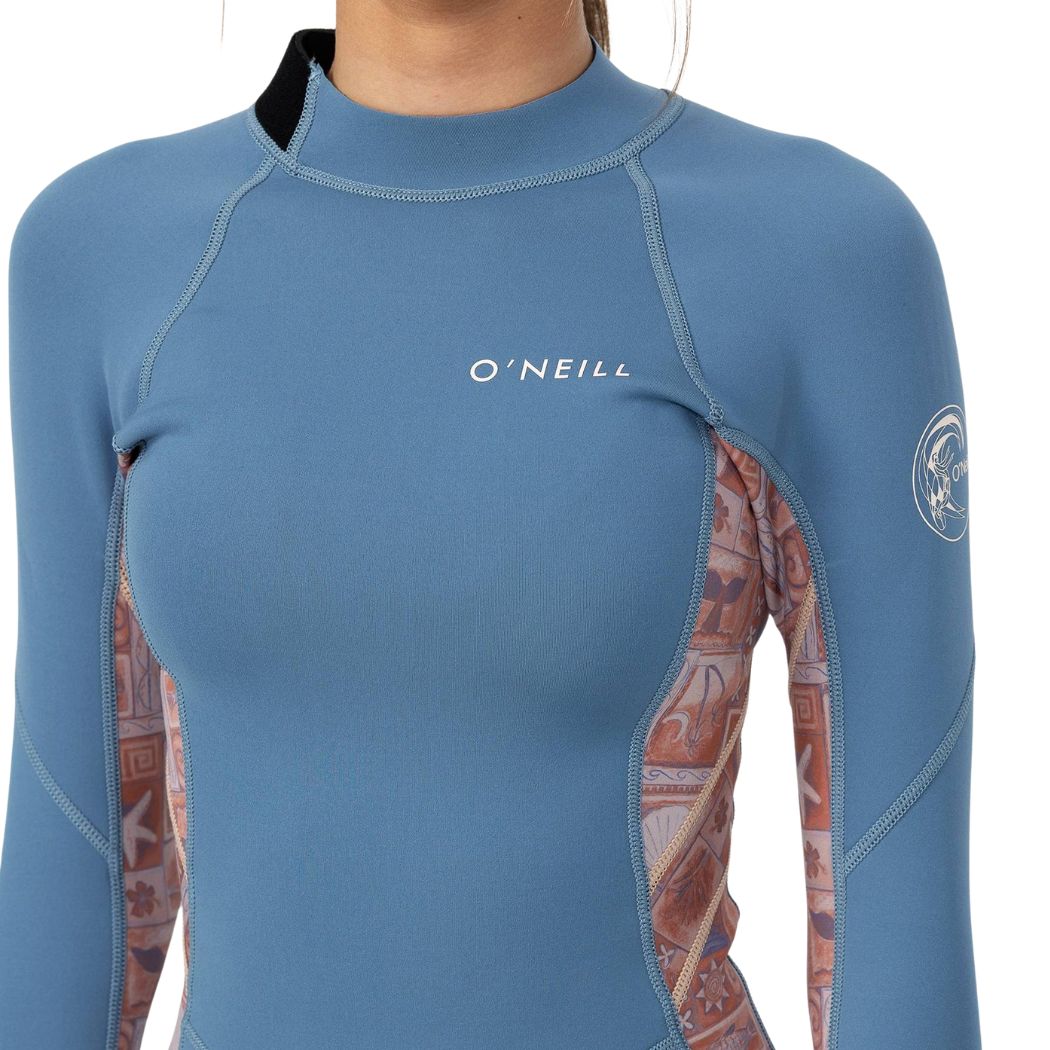 O'Neill Girls Bahia BZ Long Sleeve Springsuit 2mm Tangerine Tile
