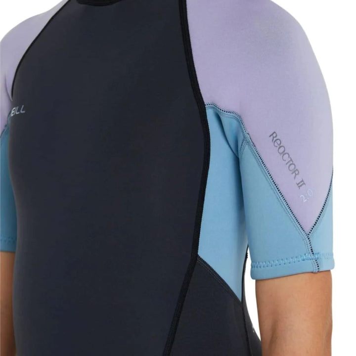 O'Neill Girls Reactor 2 Back Zip Spring Suit Gunmetal Mist Fog