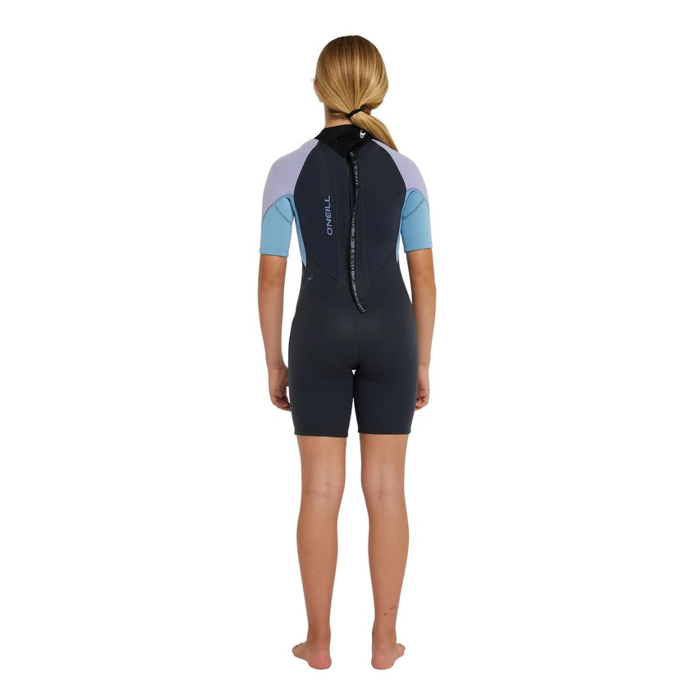 O'Neill Girls Reactor 2 Back Zip Spring Suit Gunmetal Mist Fog