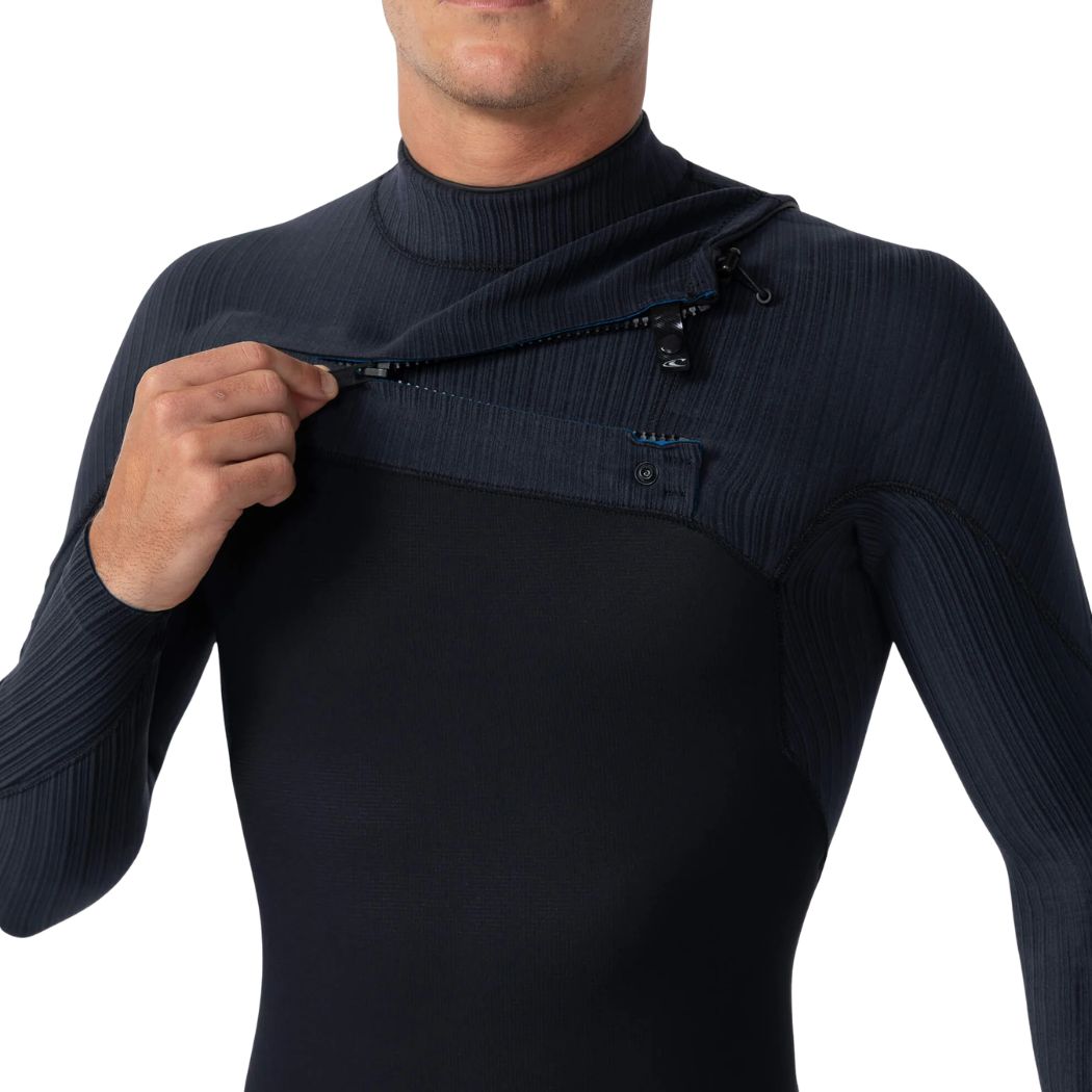 O'Neill Hyperfreak Chest Zip 3 2 Steamer Black Black
