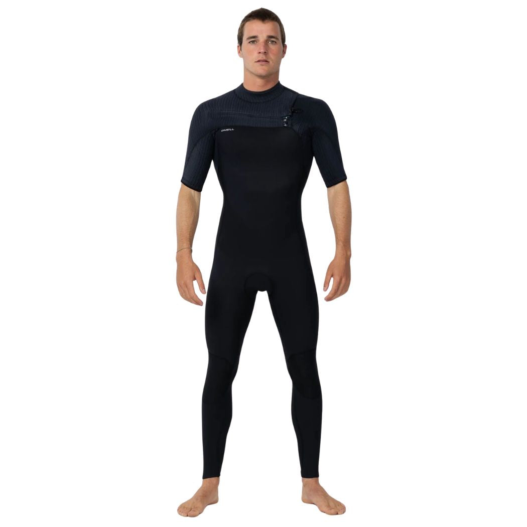 O'Neill Hyperfreak Chest Zip SS Steamer Black Black