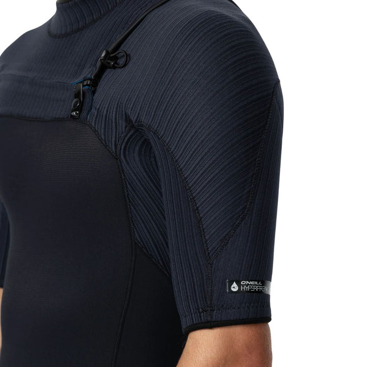 O'Neill Hyperfreak Chest Zip SS Steamer Black Black
