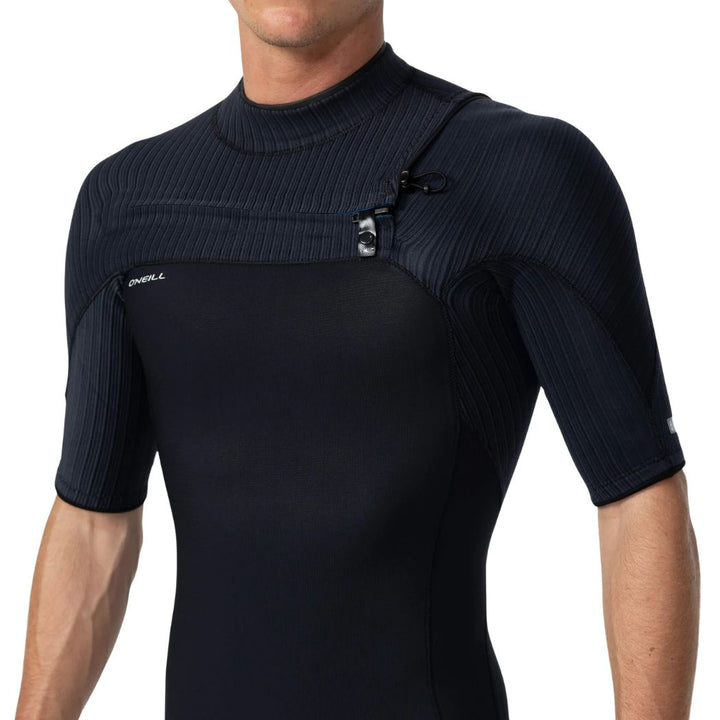 O'Neill Hyperfreak Chest Zip SS Steamer Black Black