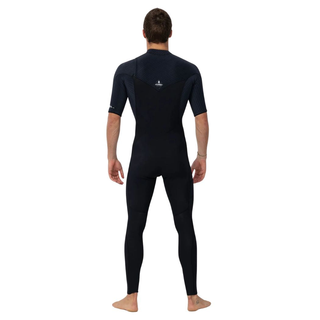 O'Neill Hyperfreak Chest Zip SS Steamer Black Black