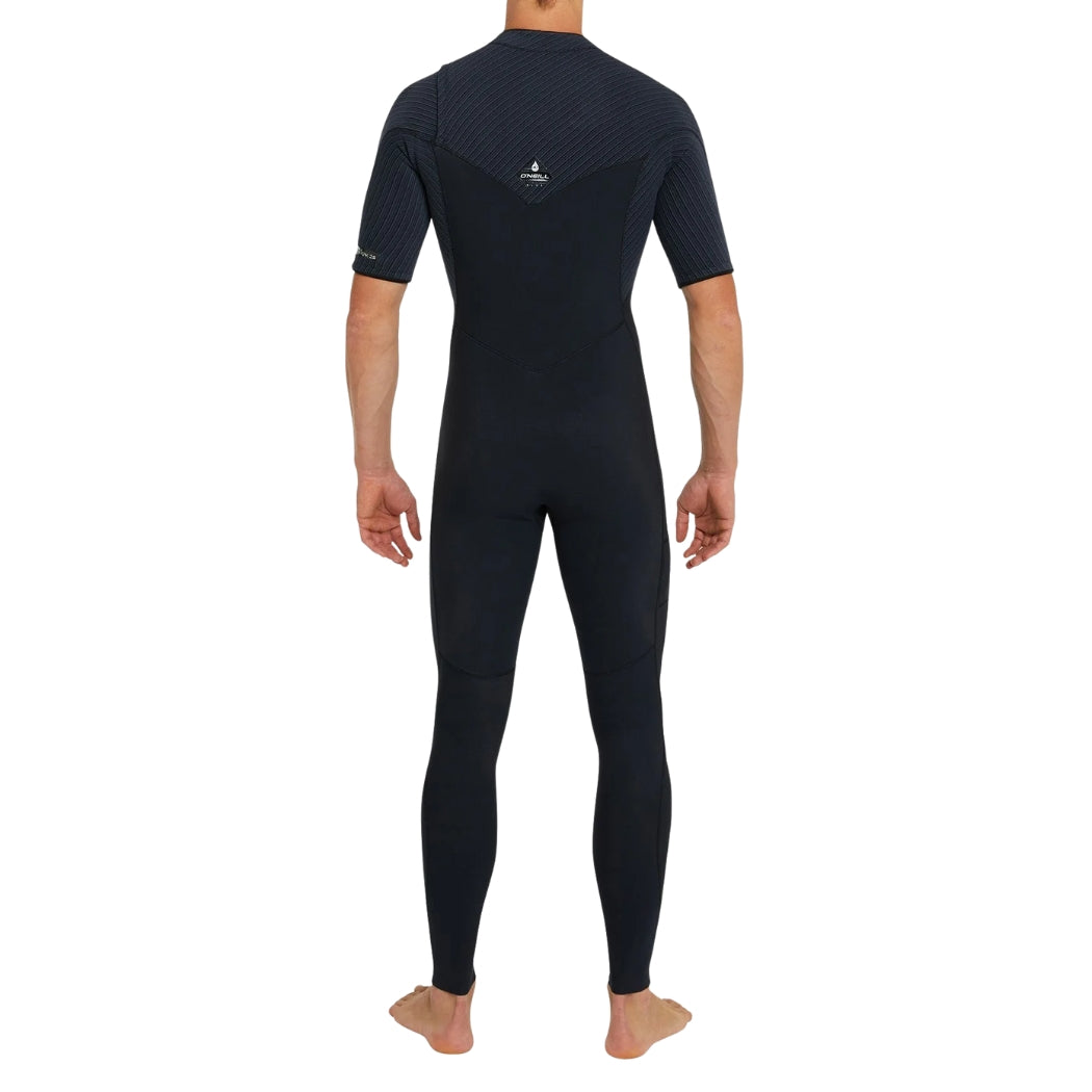 O'Neill Hyperfreak Chest Zip SS Steamer Black Black