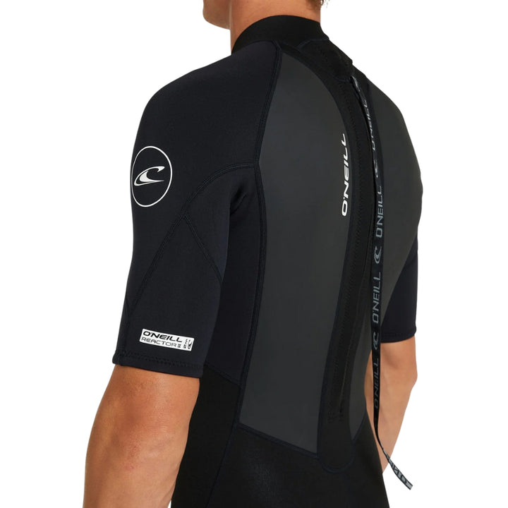 O'Neill Reactor 2 Back Zip Short Sleeve Spring Suit Black