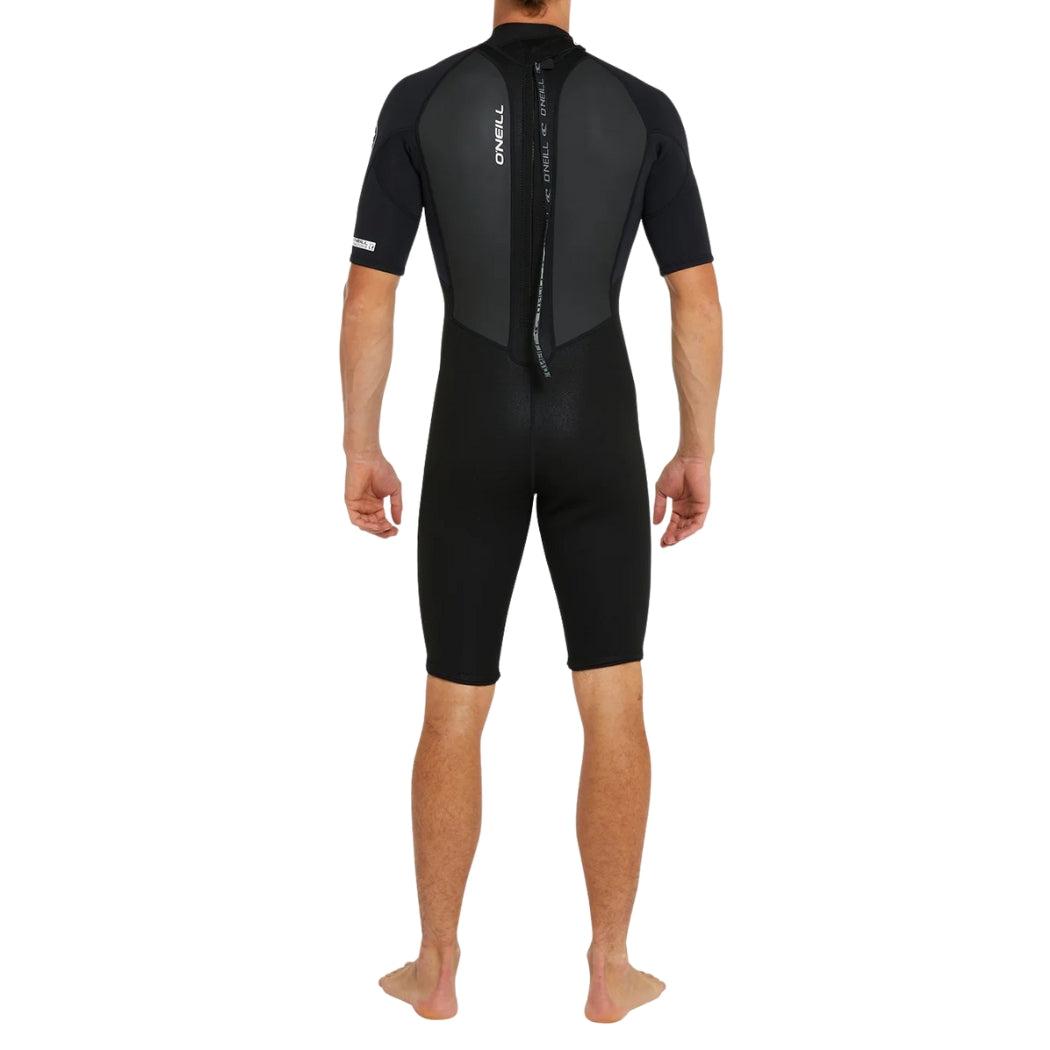 O'Neill Reactor 2 Back Zip Short Sleeve Spring Suit Black