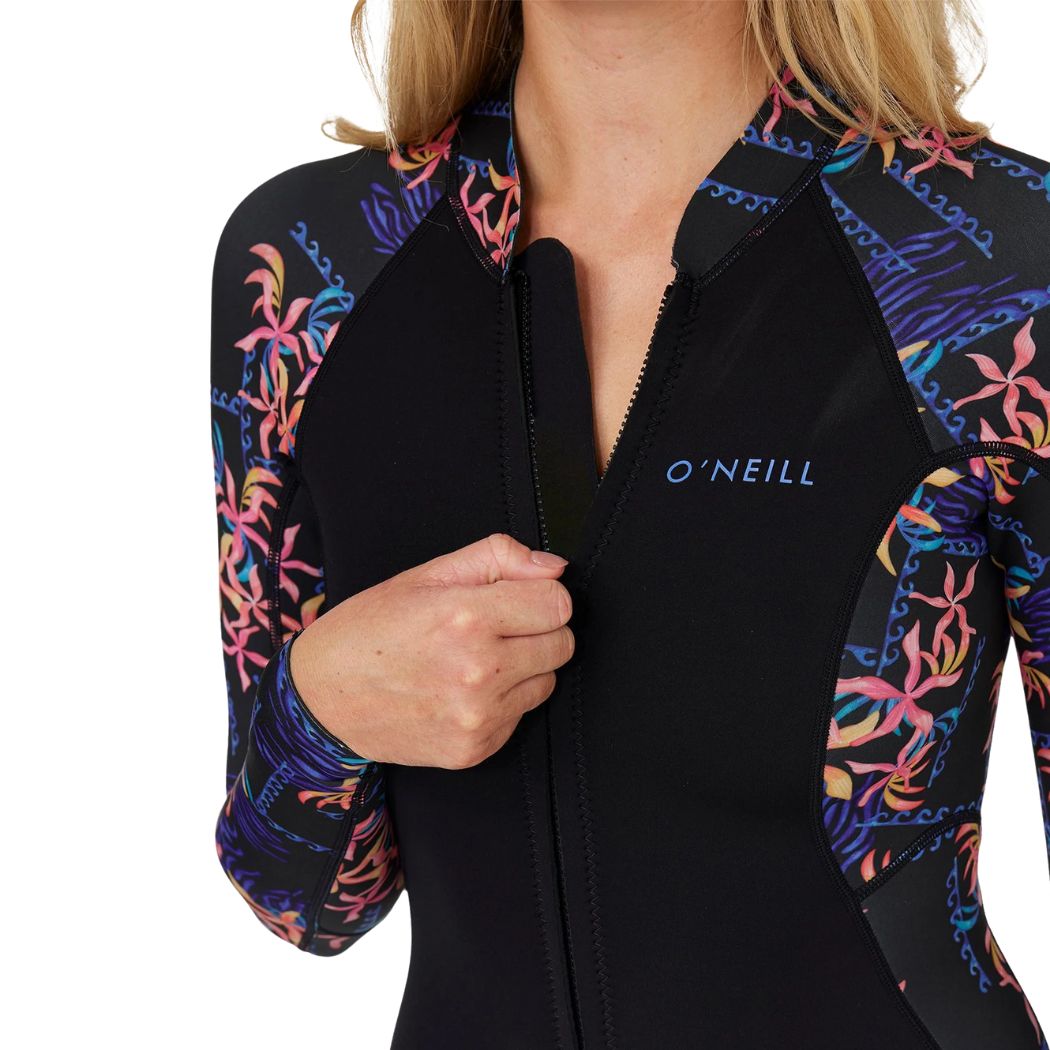 O'Neill Womens Bahia 2mm Cheeky Springsuit Tropic Texta