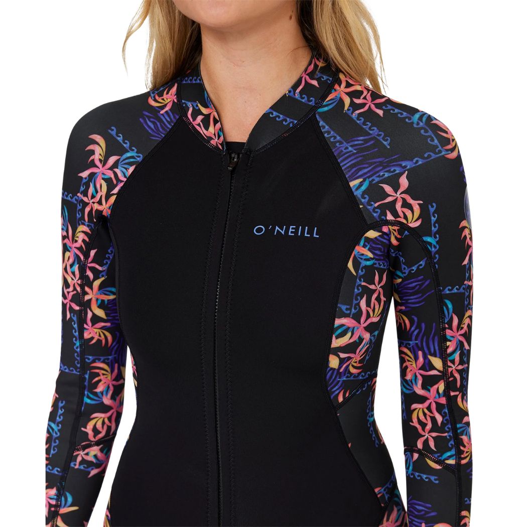 O'Neill Womens Bahia 2mm Cheeky Springsuit Tropic Texta
