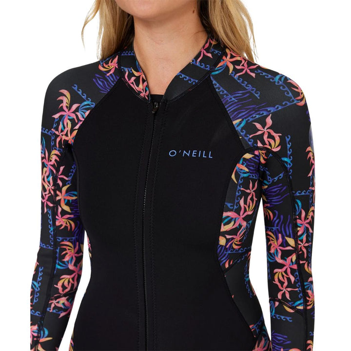 O'Neill Womens Bahia 2mm Cheeky Springsuit Tropic Texta