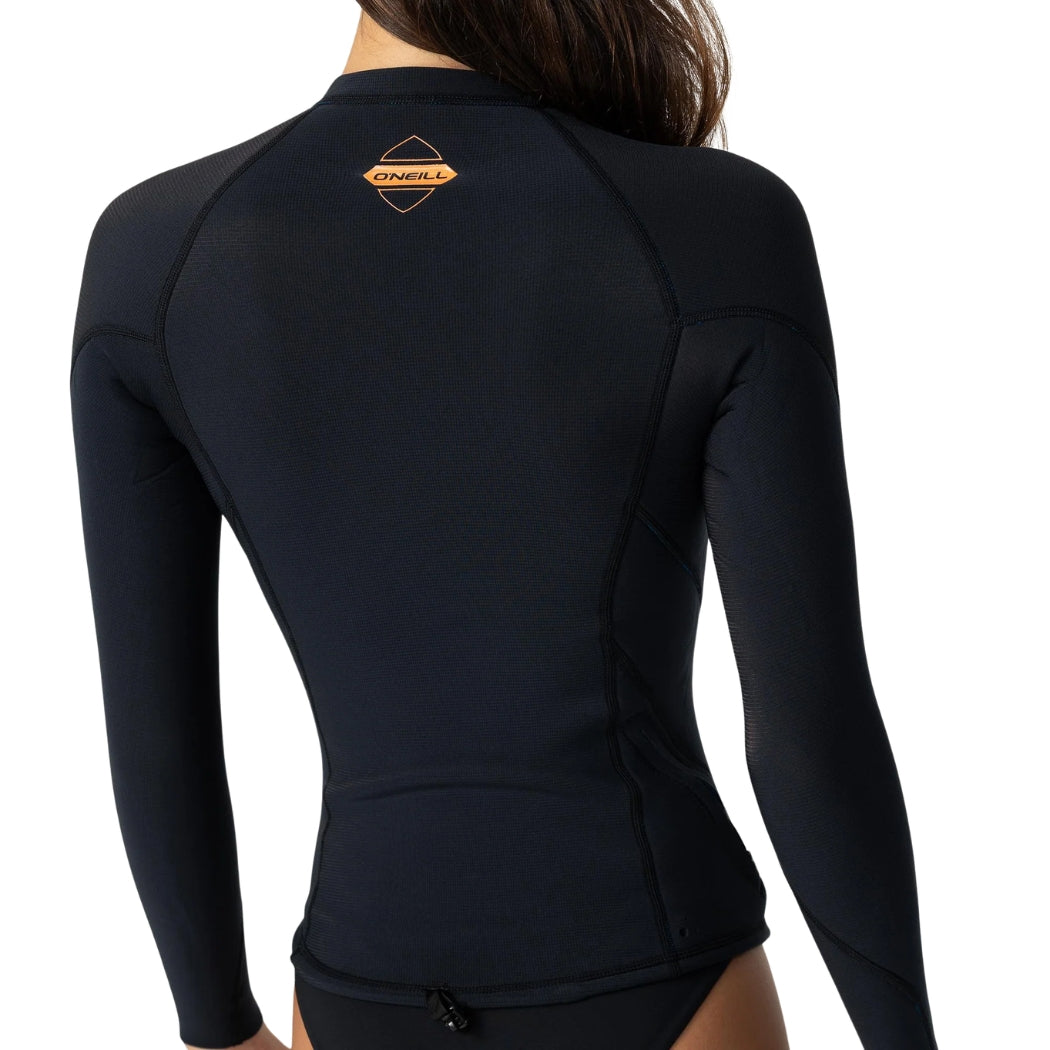 O'Neill Womens Hyperfreak 1.5mm Wetsuit Jacket Black Black