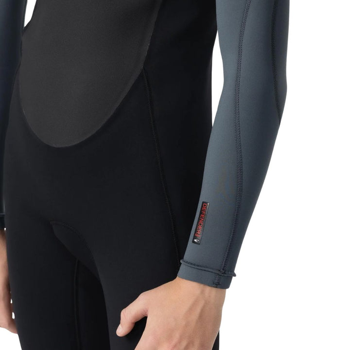 O'Neill Youth Defender 3-2mm Chest Zip Steamer Black Graphite