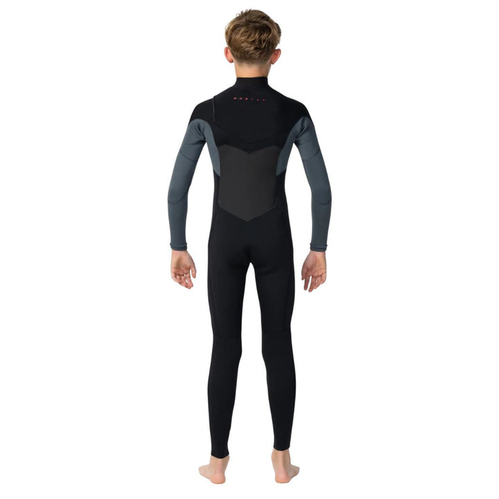 O'Neill Youth Defender 3-2mm Chest Zip Steamer Black Graphite