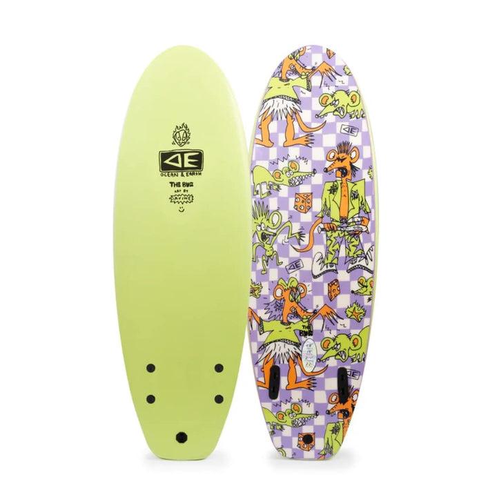 Ocean And Earth 4'8 Freaks Bug Softboard Acid Green