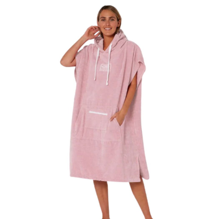 Ocean And Earth Ladies Hooded Poncho Cotton Candy