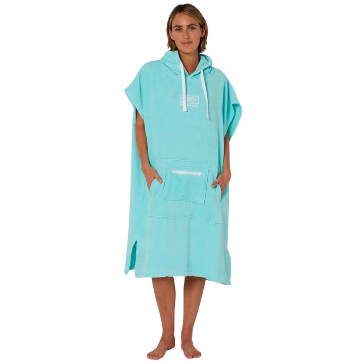 Ocean And Earth Ladies Hooded Poncho Mint