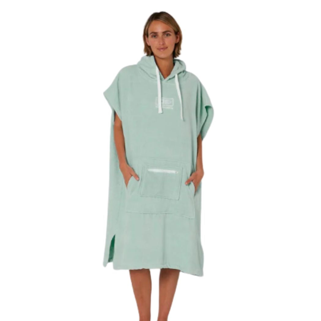 Ocean And Earth Ladies Hooded Poncho Mute Mint