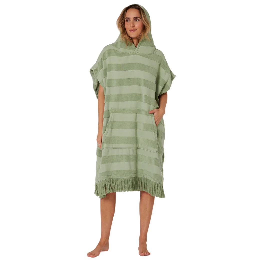 Ocean And Earth Ladies Layz Poncho Sage