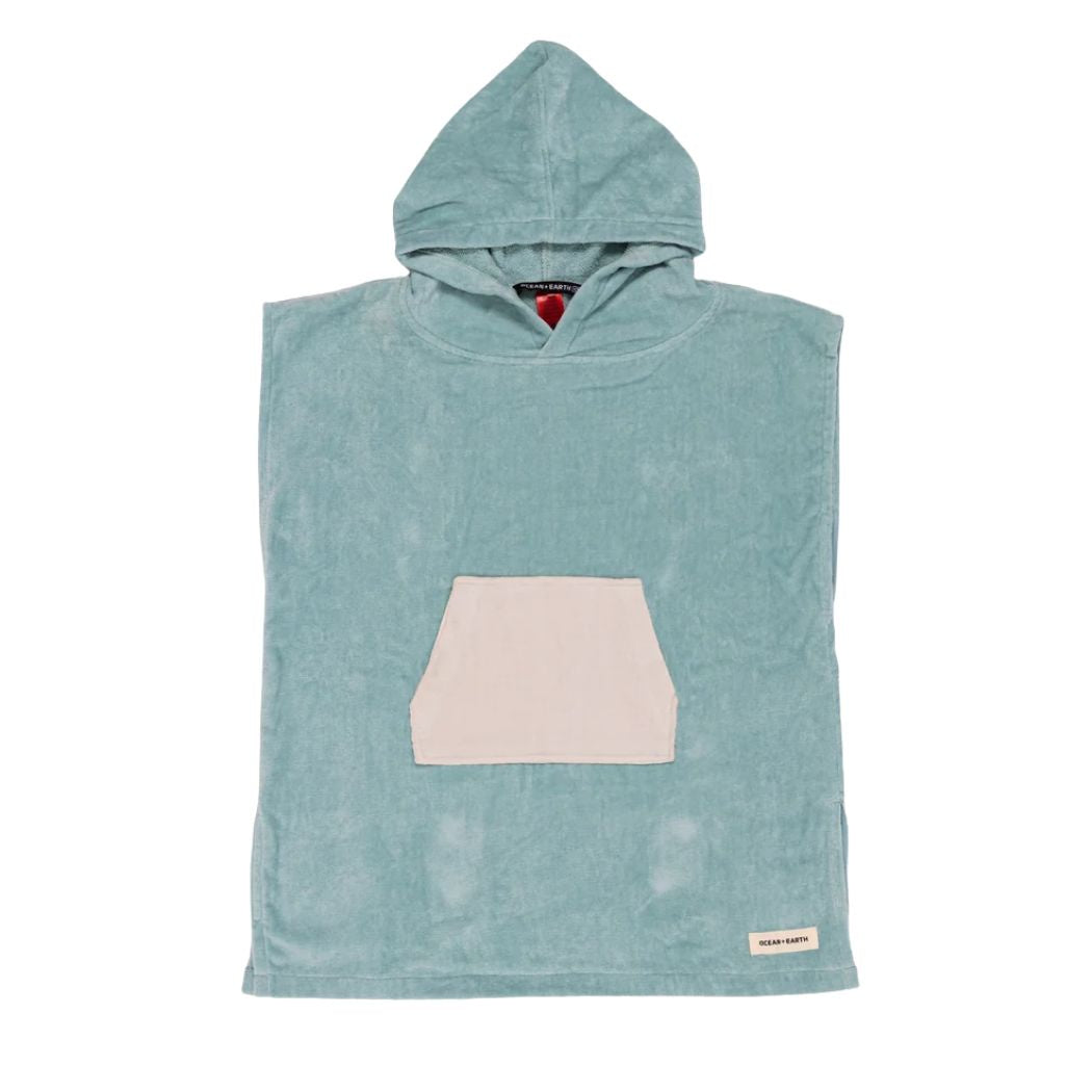 Ocean And Earth Toddlers Poncho Dusty Turquoise