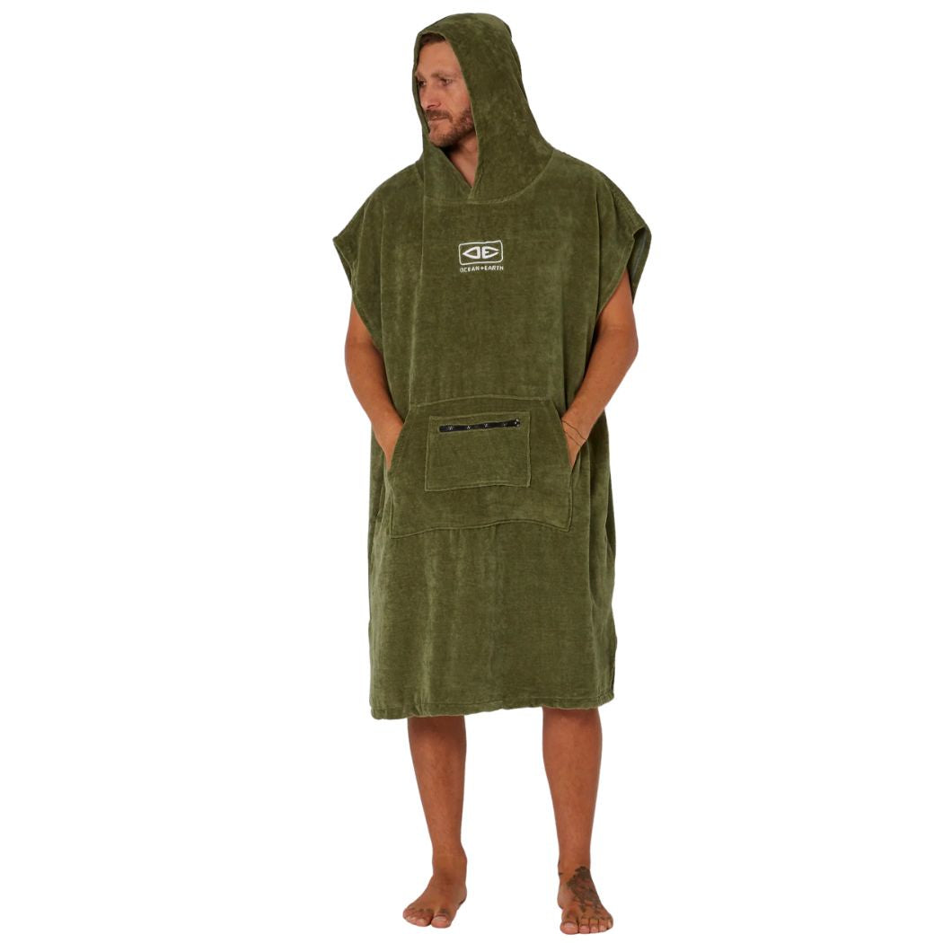 Ocean and Earth Corp Hooded Poncho Military 22