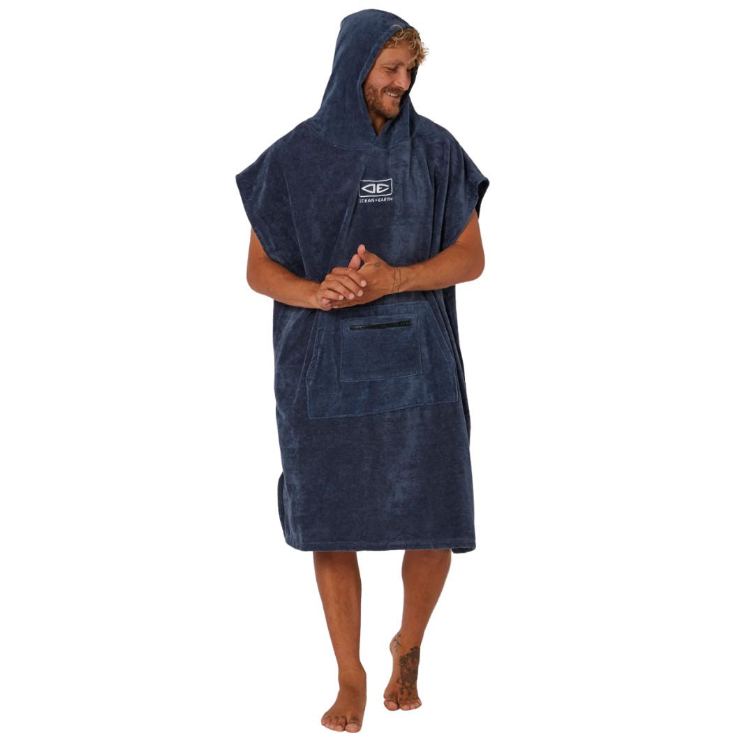Ocean and Earth Corp Hooded Poncho Navy