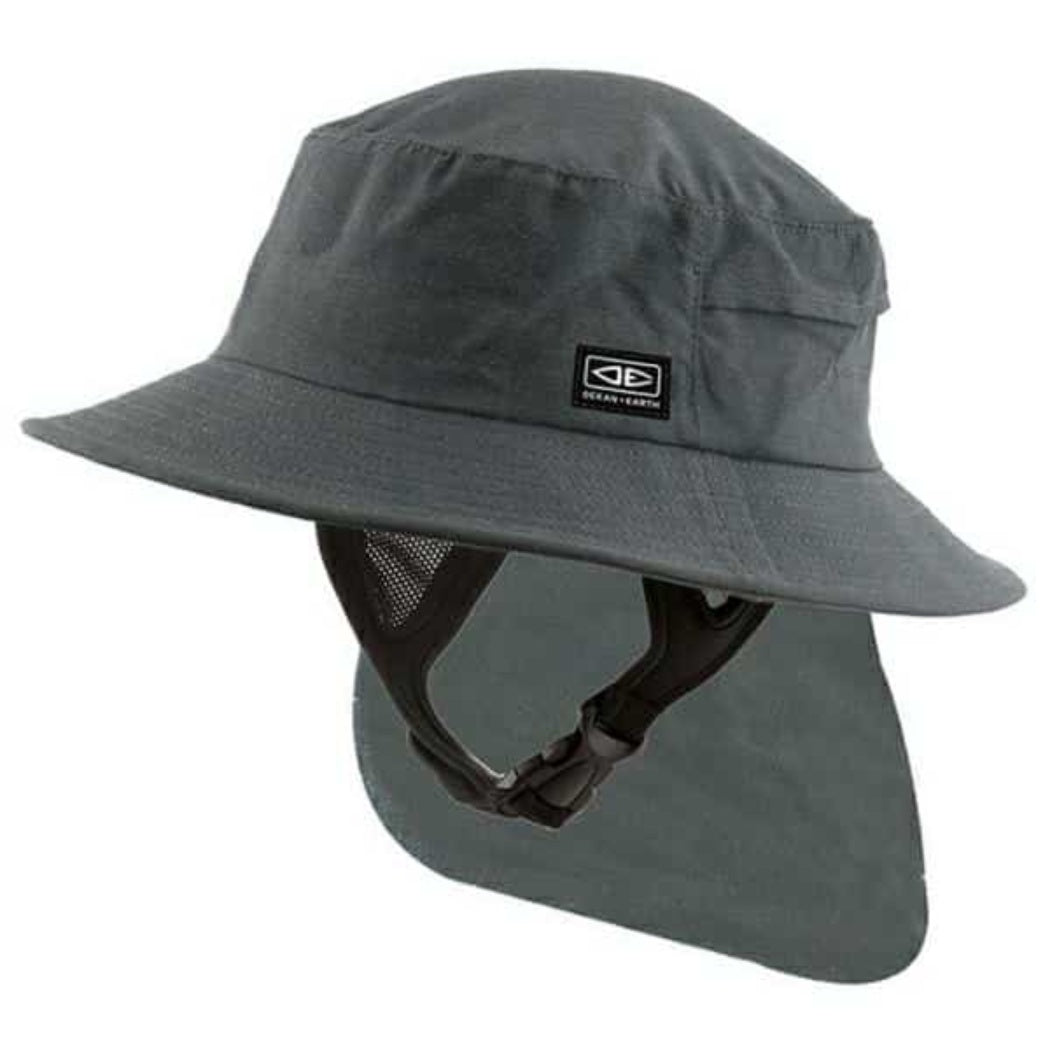 Ocean and Earth Indo Stiff Peak Surf Hat Black 