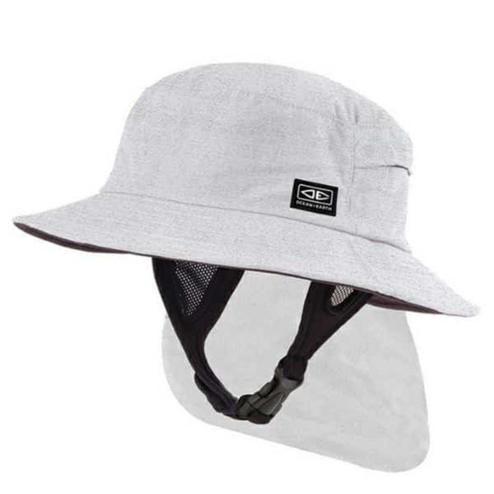 Ocean and Earth Indo Stiff Peak Surf Hat White Marle 