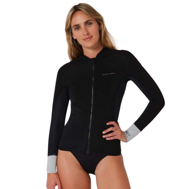 Ocean and Earth Ladies Long Sleeve Front Zip Paddle Vest