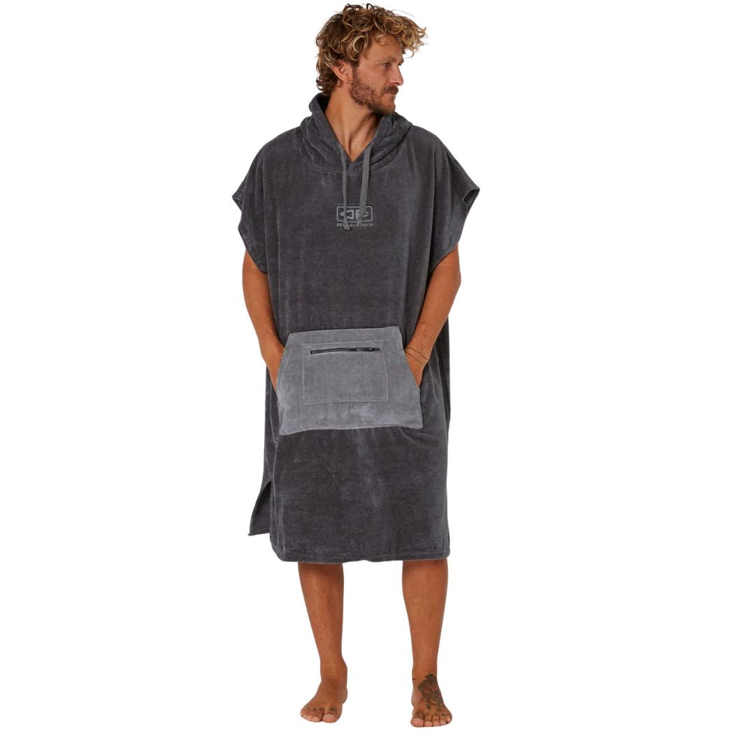 Ocean and Earth Mens Day Break Poncho Asphalt