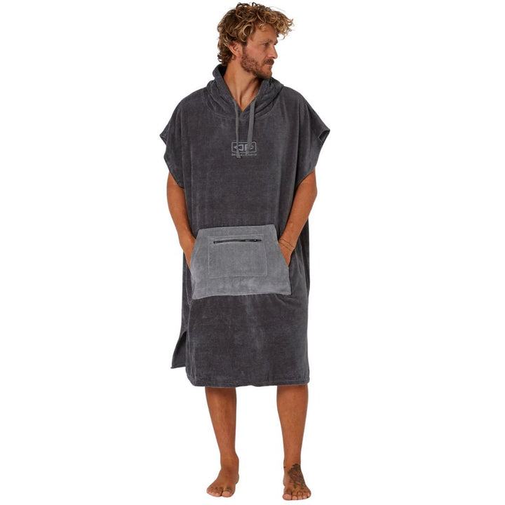 Ocean and Earth Mens Day Break Poncho Asphalt