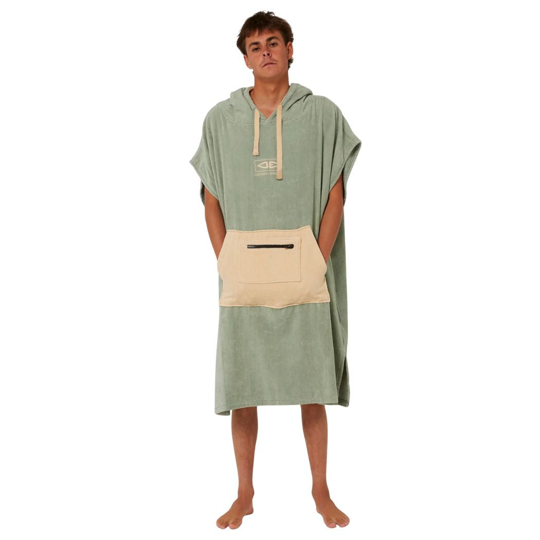 Ocean and Earth Mens Day Break Poncho Sage
