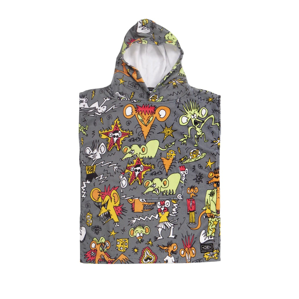 Ocean and Earth Toddlers Irvine Hooded Poncho Charcoal 22