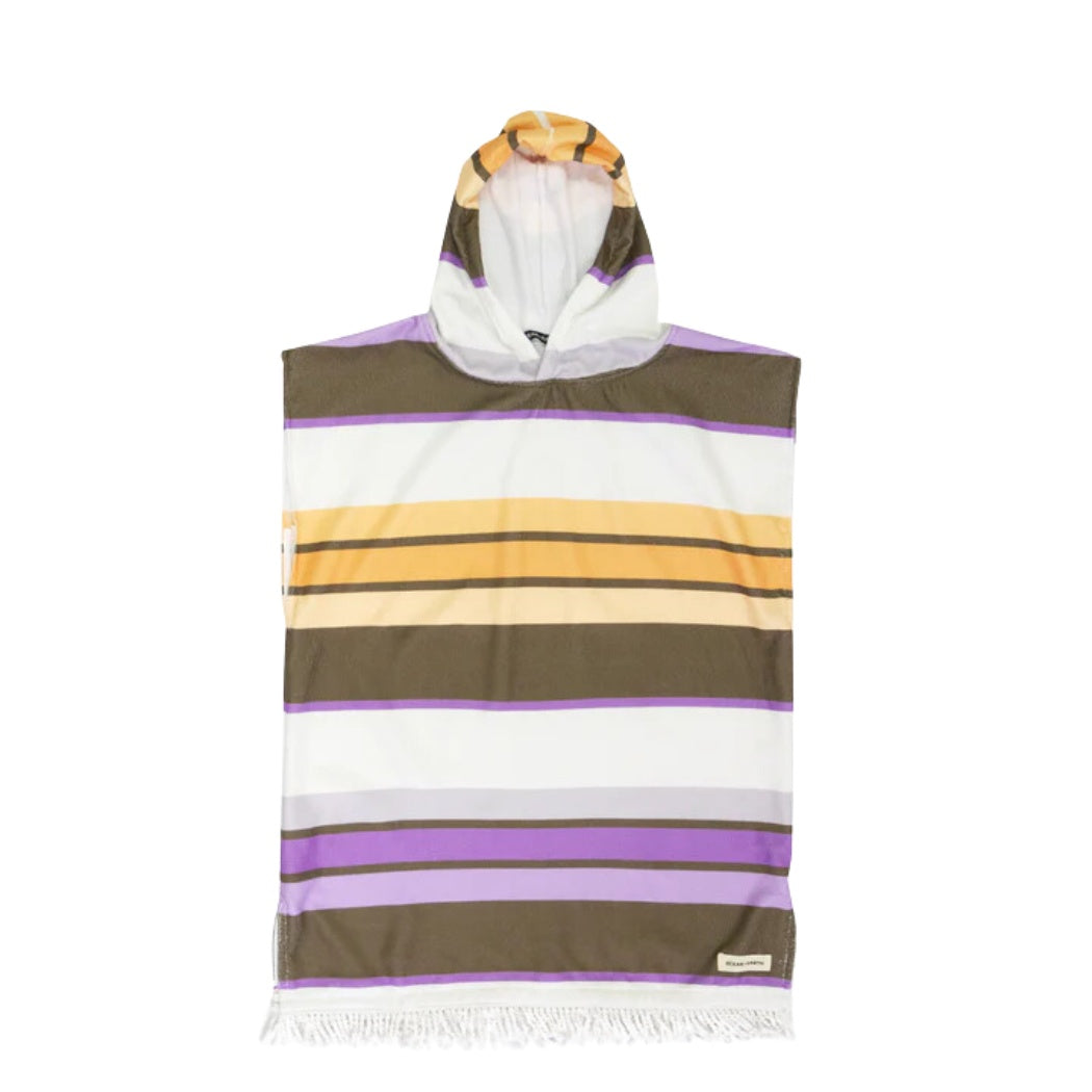 Ocean and Earth Youth Sunkissed Hooded Poncho Apricot Violet