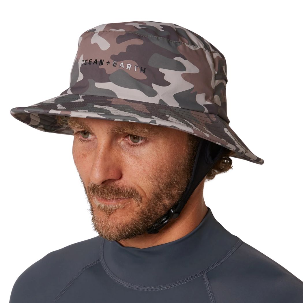 Ocean And Earth Bingin Lightweight Soft Peak Surf Hat Camo