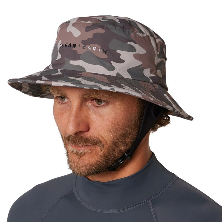 Ocean And Earth Bingin Lightweight Soft Peak Surf Hat Camo