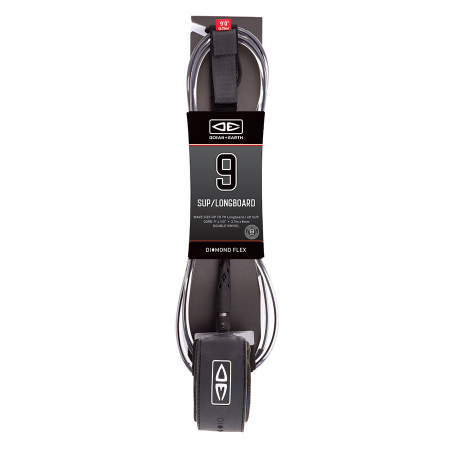 Ocean And Earth Diamond Flex Longboard Regular Leash 9ft