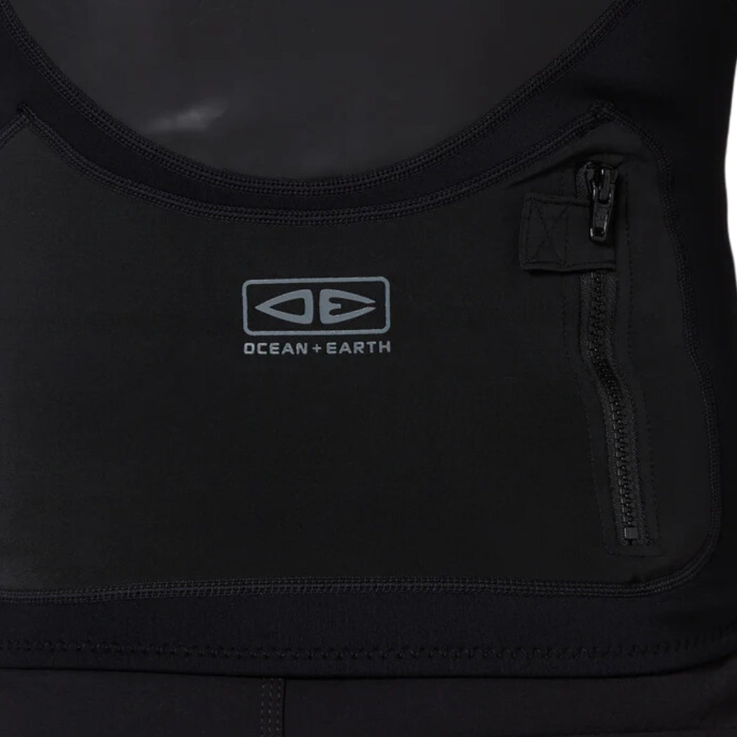 Ocean And Earth Double Black Long Sleeve Front Zip Vest