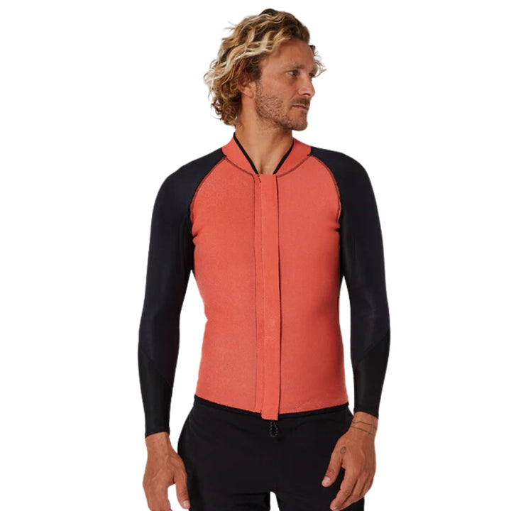Ocean And Earth Double Black Long Sleeve Front Zip Vest
